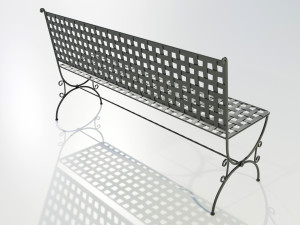 Wrought Iron Bench 3D Модель