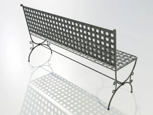 Panchina in ferro battuto Modello 3D