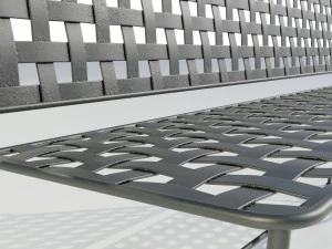 Panchina in ferro battuto Modello 3D