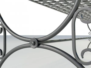 Panchina in ferro battuto Modello 3D
