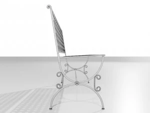 Panchina in ferro battuto Modello 3D