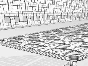 Panchina in ferro battuto Modello 3D