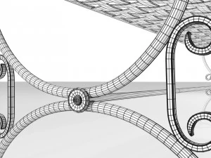 Panchina in ferro battuto Modello 3D