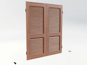 Wood Shutters 3D Model