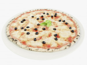 Pizza with Olives 3D-Modell