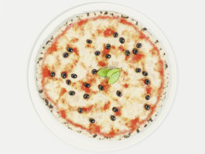 Pizza with Olives 3D मॉडल
