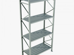 Industrial Metal Shelf 3D Model