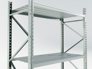 Industrial Metal Shelf Model 3D