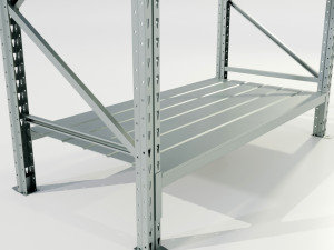 Industrial Metal Shelf Model 3D