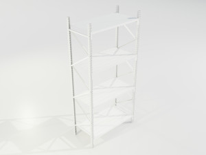 Industrial Metal Shelf Model 3D