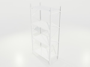 Industrial Metal Shelf Model 3D