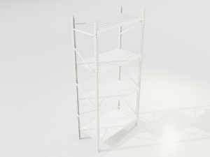Industrial Metal Shelf Model 3D
