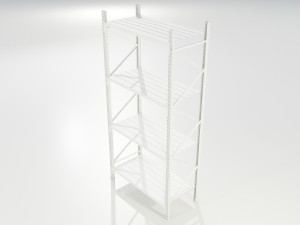 Industrial Metal Shelf Model 3D