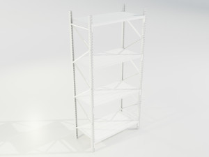 Industrial Metal Shelf Model 3D
