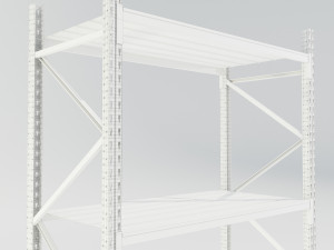 Industrial Metal Shelf Model 3D
