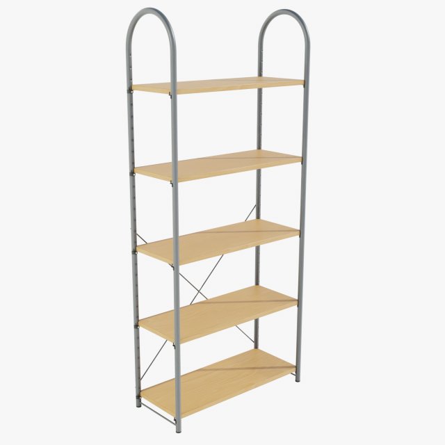 Wood-Metal Shelf Modèle 3D .c4d .max .obj .3ds .fbx .stl .blend 