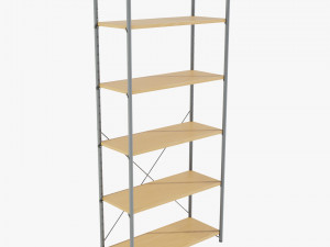 Wood-Metal Shelf Modelo 3D