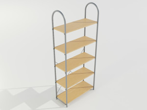 Wood-Metal Shelf Modèle 3D