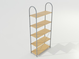 Wood-Metal Shelf Modèle 3D