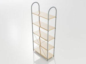Wood-Metal Shelf Modèle 3D