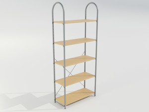 Wood-Metal Shelf Modèle 3D