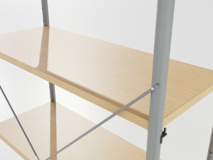 Wood-Metal Shelf Modèle 3D