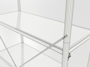 Wood-Metal Shelf Modèle 3D