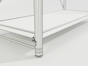 Wood-Metal Shelf Modèle 3D