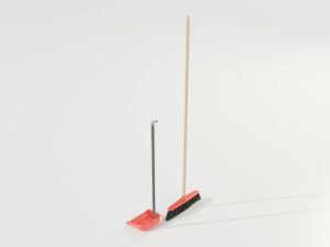 Broom and Dustpan 3Dモデル
