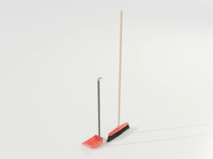 Broom and Dustpan 3D Model