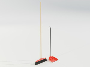 Broom and Dustpan 3Dモデル
