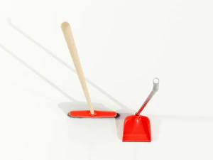 Broom and Dustpan 3D Model