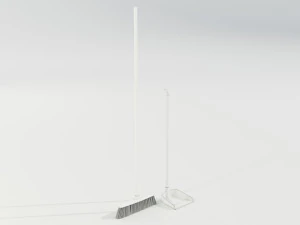 Broom and Dustpan 3D Model