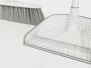 Broom and Dustpan 3D Model