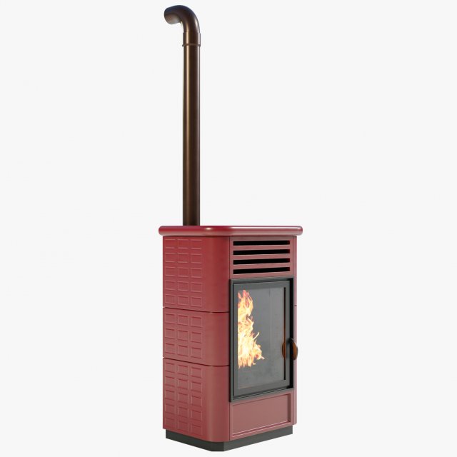 Pellet Stove 3D-Modell .c4d .max .obj .3ds .fbx .stl .blend 