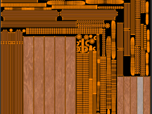 Iron Wood Table and Chairs Model 3D
