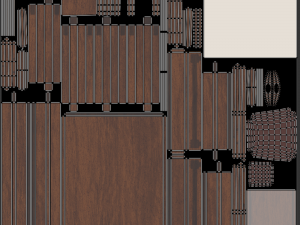 Wooden Dining Table 3D मॉडल