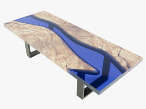 Epoxy Resin Table 3D Model