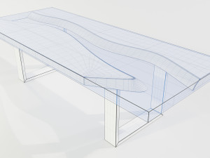 Epoxy Resin Table 3D Model