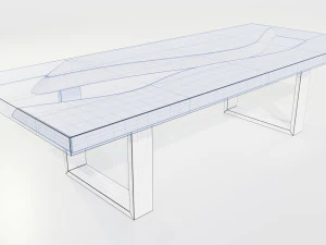 Epoxy Resin Table 3D Model