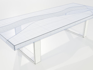 Epoxy Resin Table 3D Model