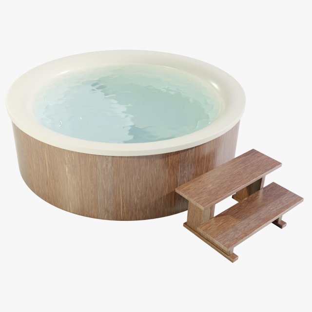 Hot Tub 3D 모델 .c4d .max .obj .3ds .fbx .stl .blend 