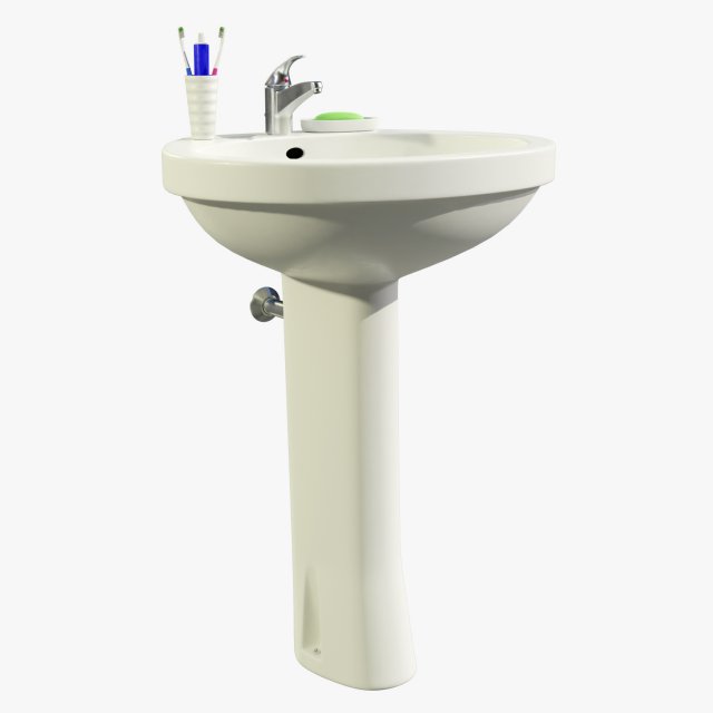 Bathroom Sink Modelo 3D .c4d .max .obj .3ds .fbx .stl .blend 