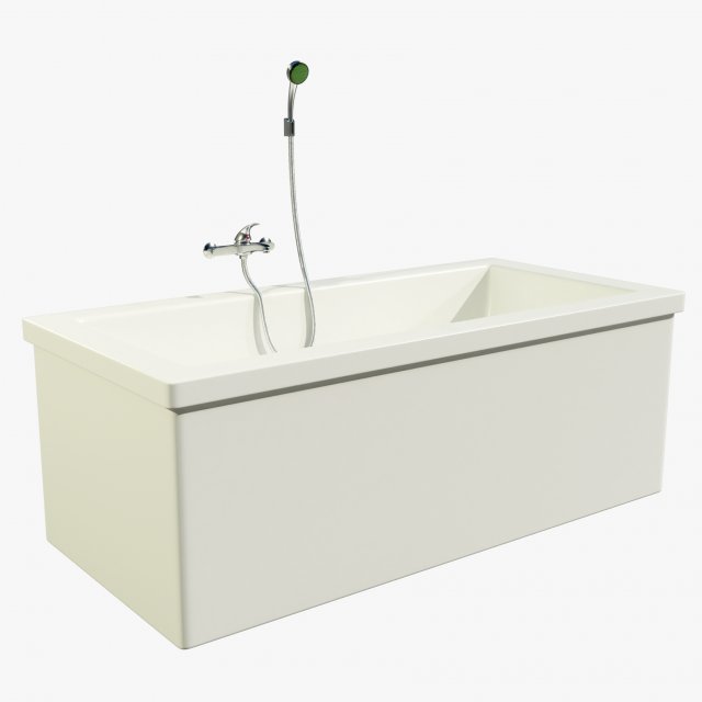 Bathtub 3D Model .c4d .max .obj .3ds .fbx .stl .blend 