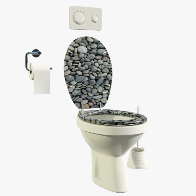 Toilet 3D 모델 .c4d .max .obj .3ds .fbx .stl .blend 