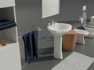Bathroom Complete Furniture Set 3Dモデル