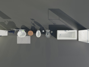Bathroom Complete Furniture Set 3Dモデル