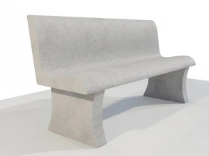 Concrete Bench 3D Model