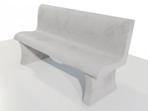 Concrete Bench 3D Model