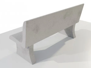 Concrete Bench 3D Model
